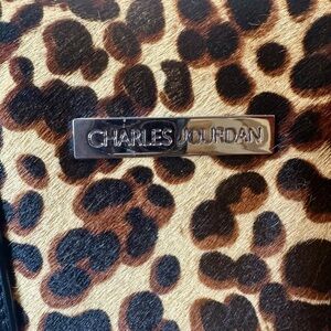 Charles Jourdan Leopard Print Haircalf Satchel Bag – Genuine Leather